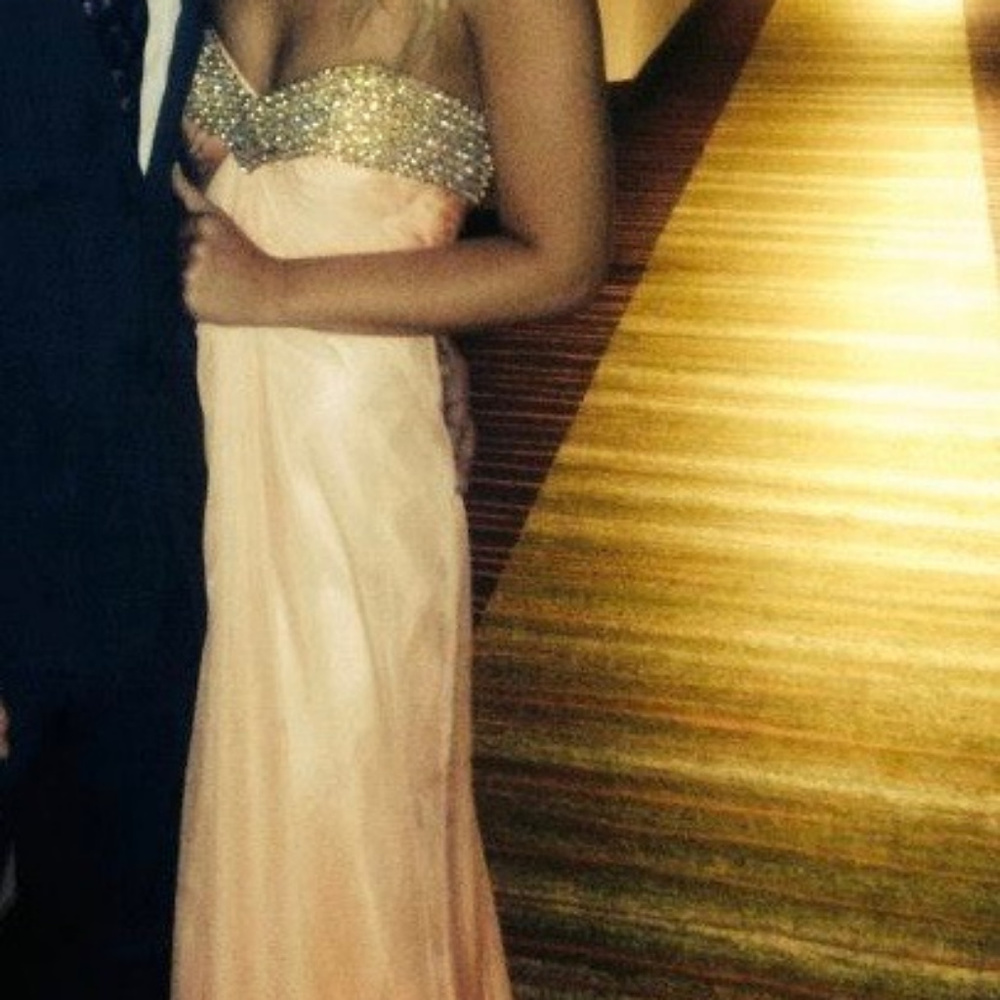 size 0 prom dress - light pink/peach